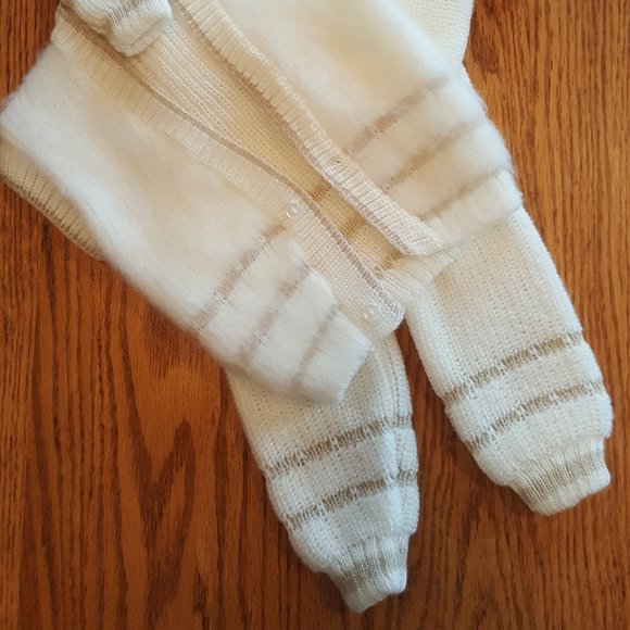 Precious Little Vintage 3pc Baby Boy Handknit Angora Vest Sweater 'n Pant Outfit - Picture 13 of 15